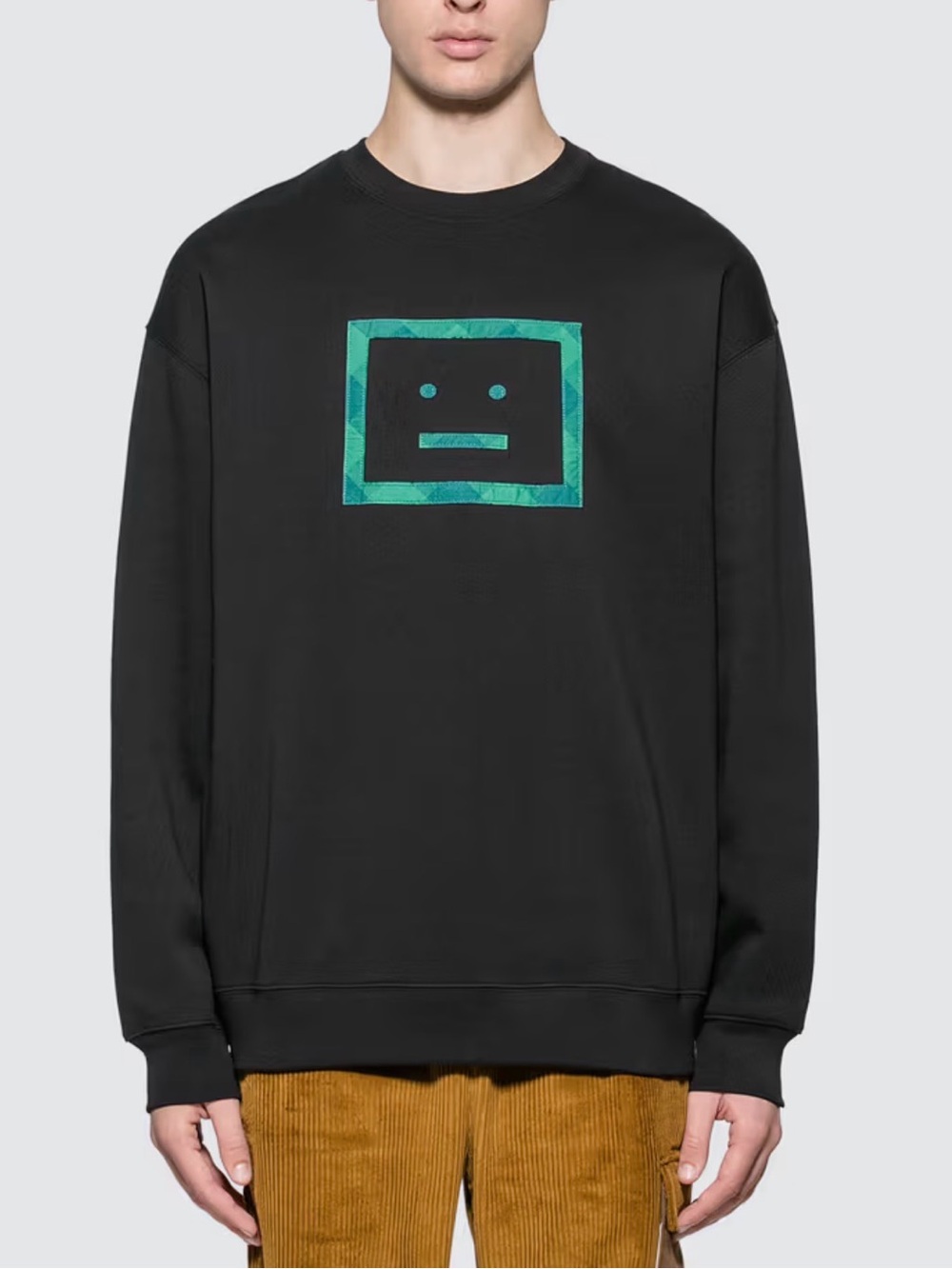 Acne Studios Unisex Check Face Cotton Sweater